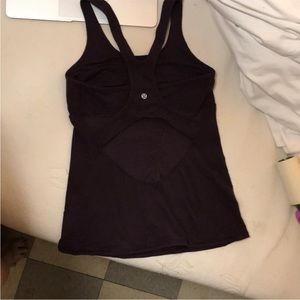 Lululemon maroon, built-in bra, workout top